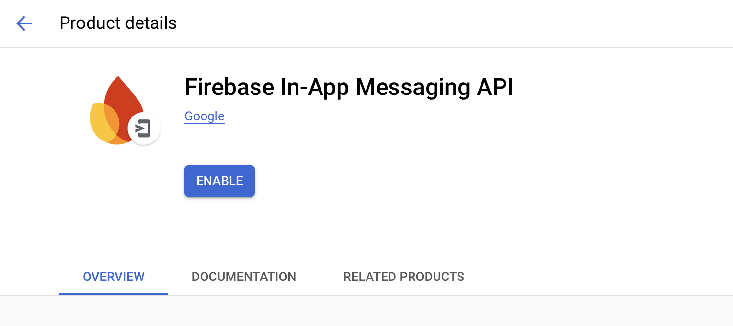 Enable Firebase In-App Messaging