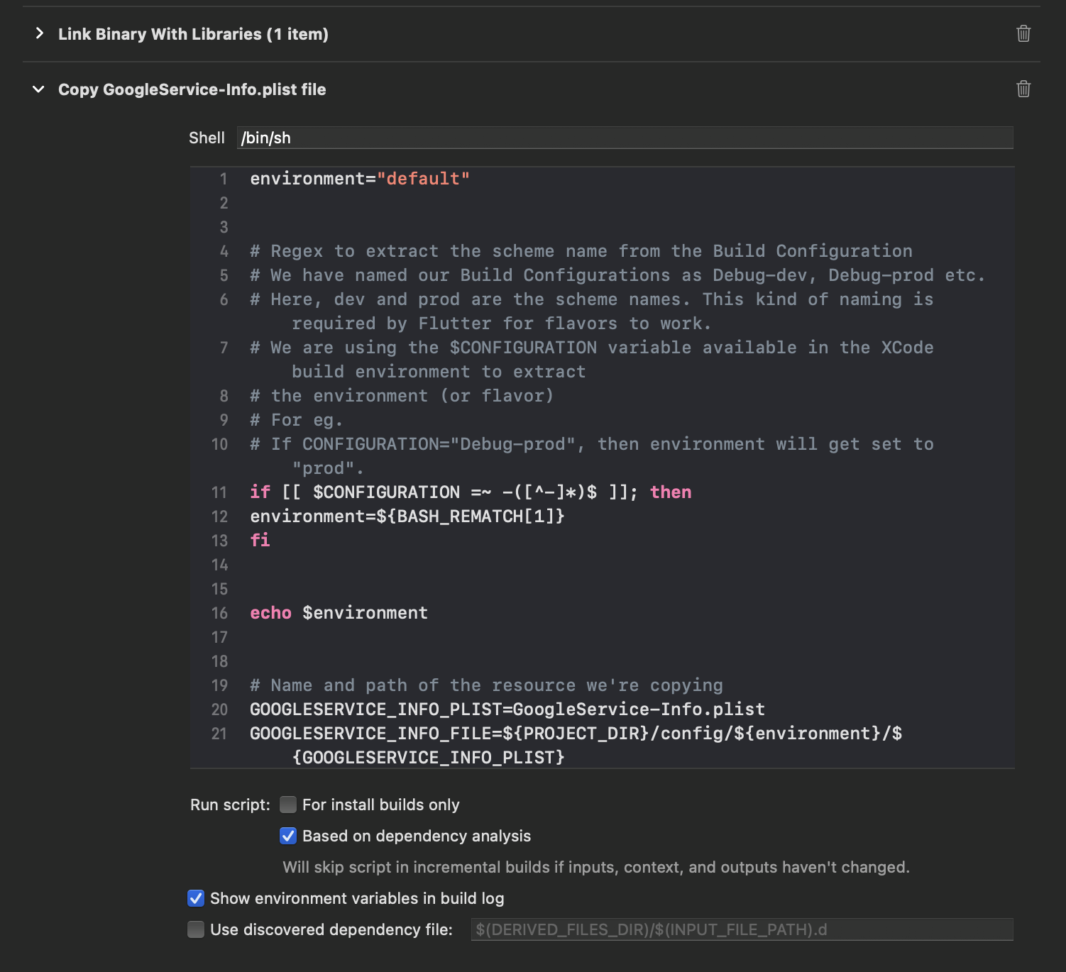 Build Phases - Xcode